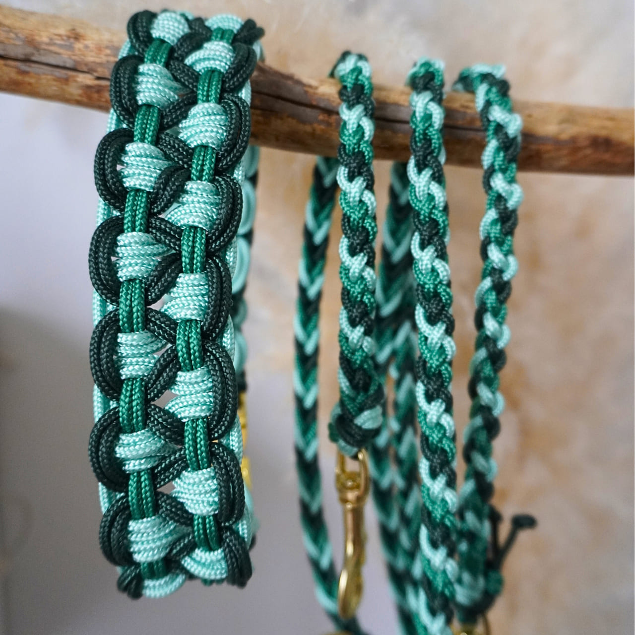 Halsband Grün Paracord