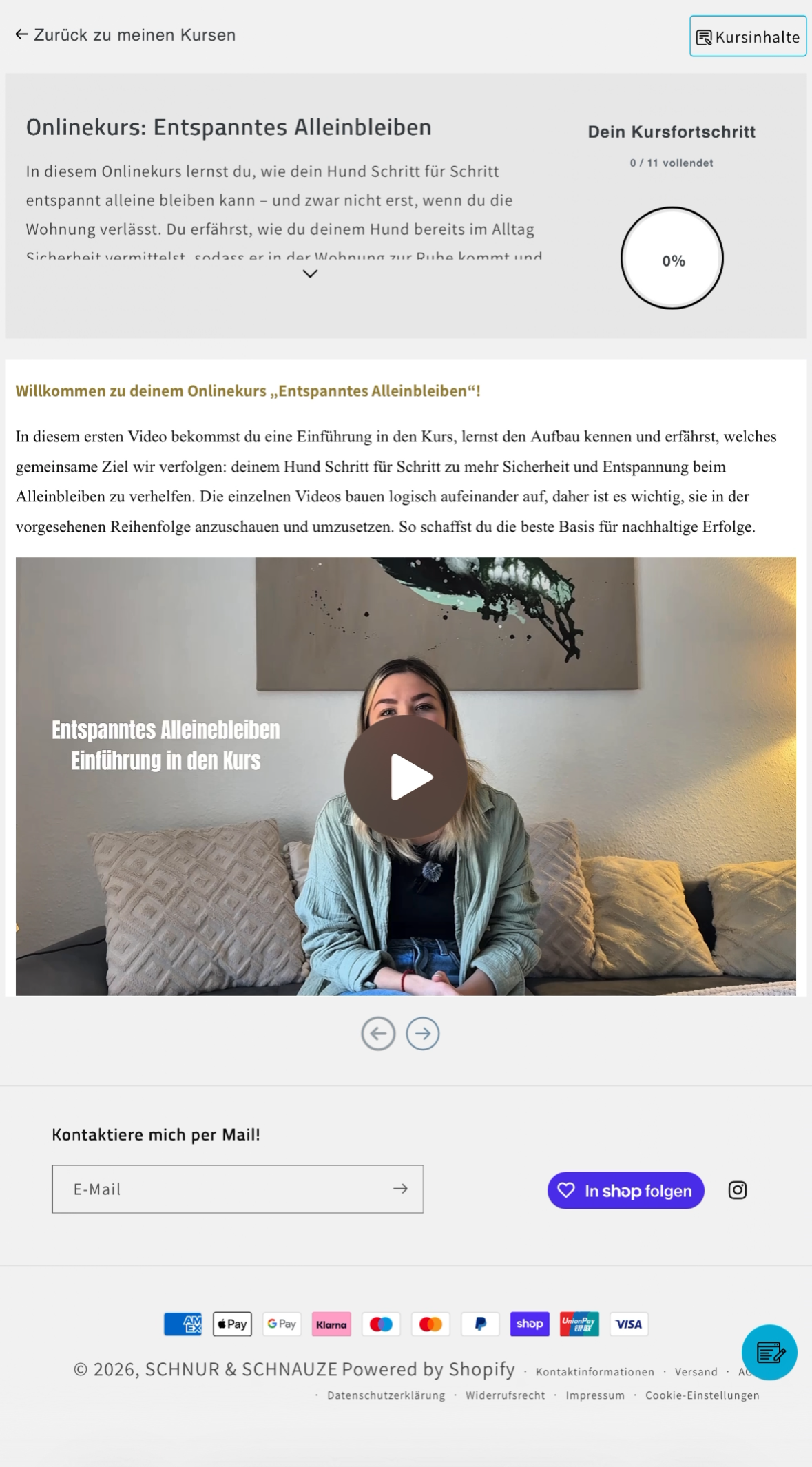 Onlinekurs: Entspanntes Alleinbleiben